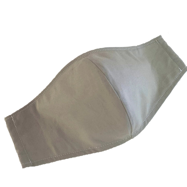 Baumwoll-Gesichtsmaske (Filtertasche) Grau