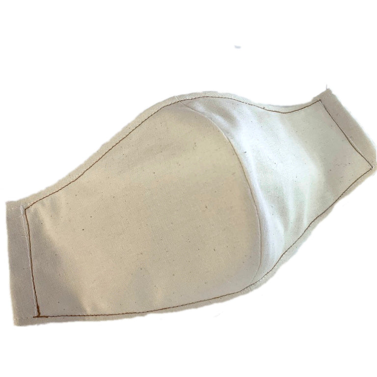 Cotton  Face Mask (Filter Pocket) White